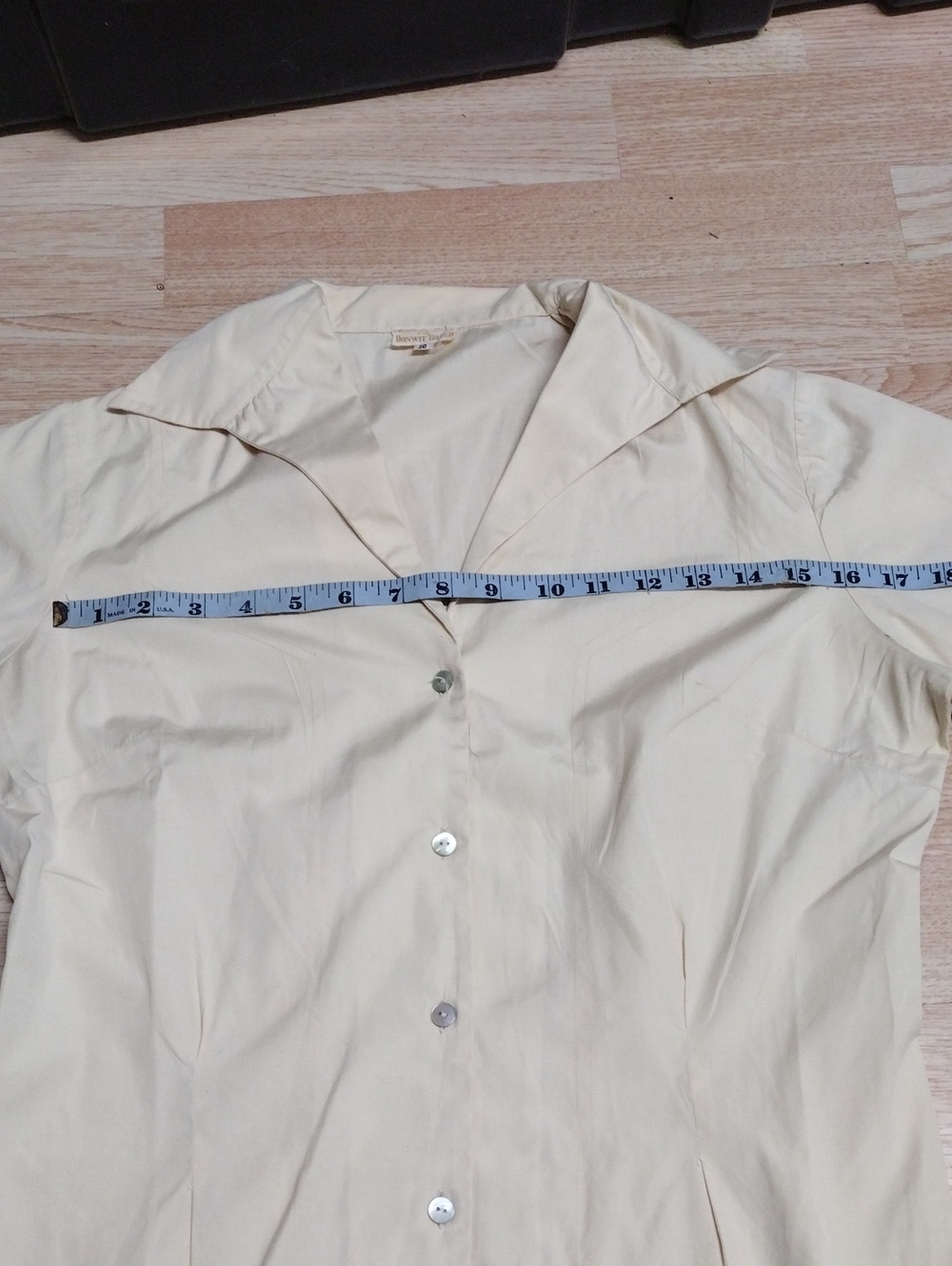 Vintage Cotton Cream Blouse - Picture 10 of 12